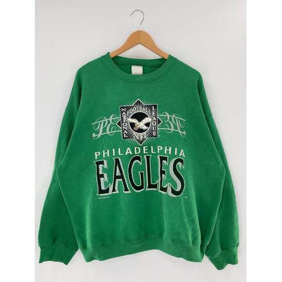 1993 Philadelphia Eagles NFL Green Crewneck Sweatshirt shirt Green Green - Picture 1 of 2